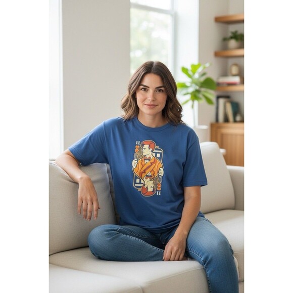 Doctor Who 11th of Hearts Cards Matt Smith Satire Parody Teefury Men Shirt 2XL - Picture 3 of 6